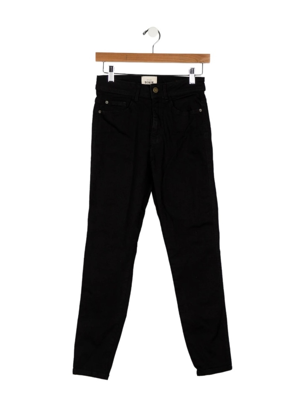 Sézane Black Mid Rise Skinny Jeans
